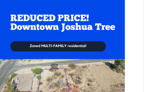 Heart of Downtown Joshua Tree Multi-Family Residential Lot!